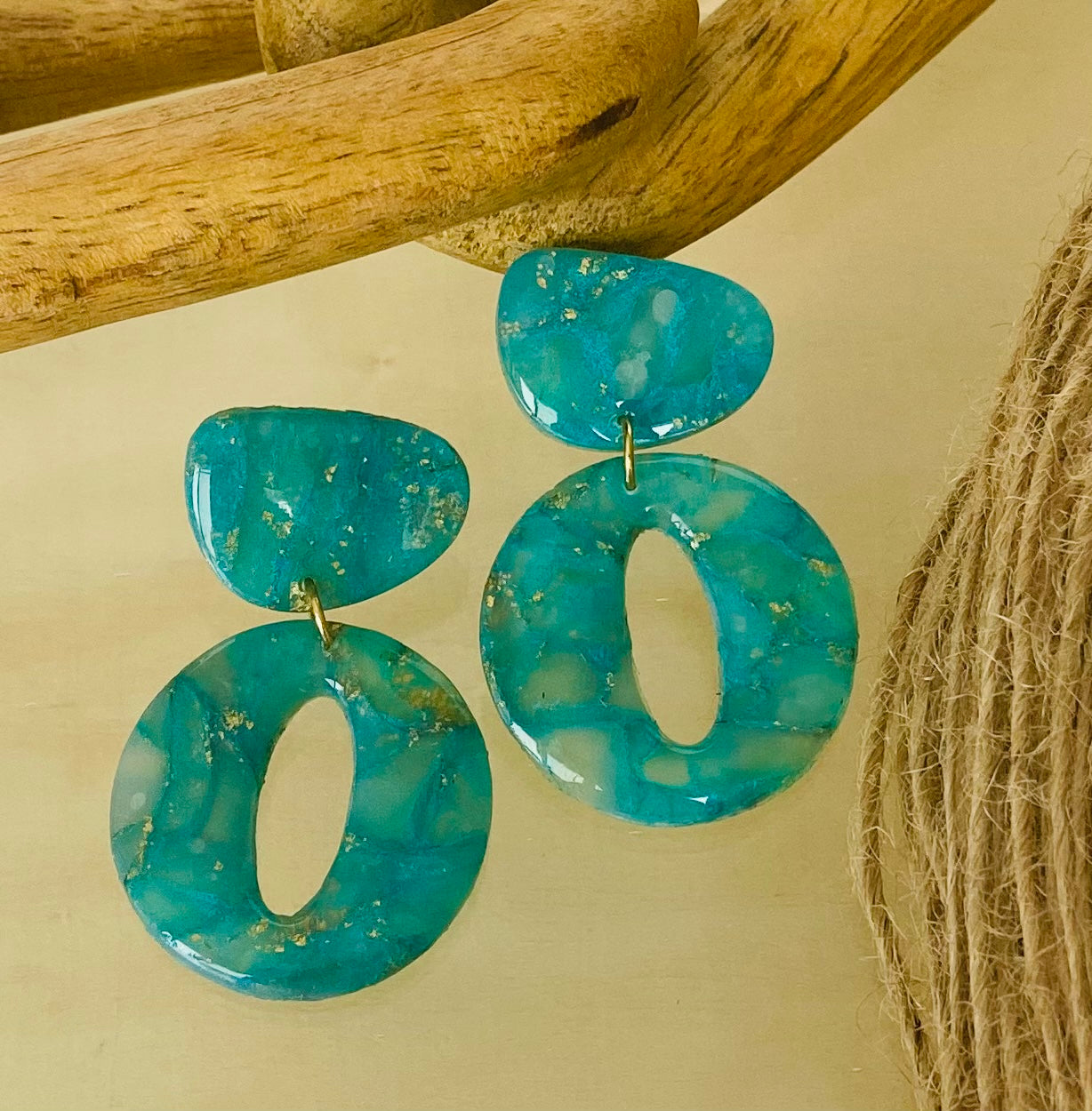 Teal Marble Drops