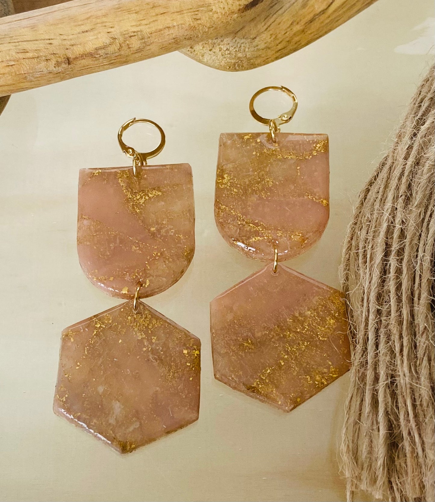 Nude and Gold Drops