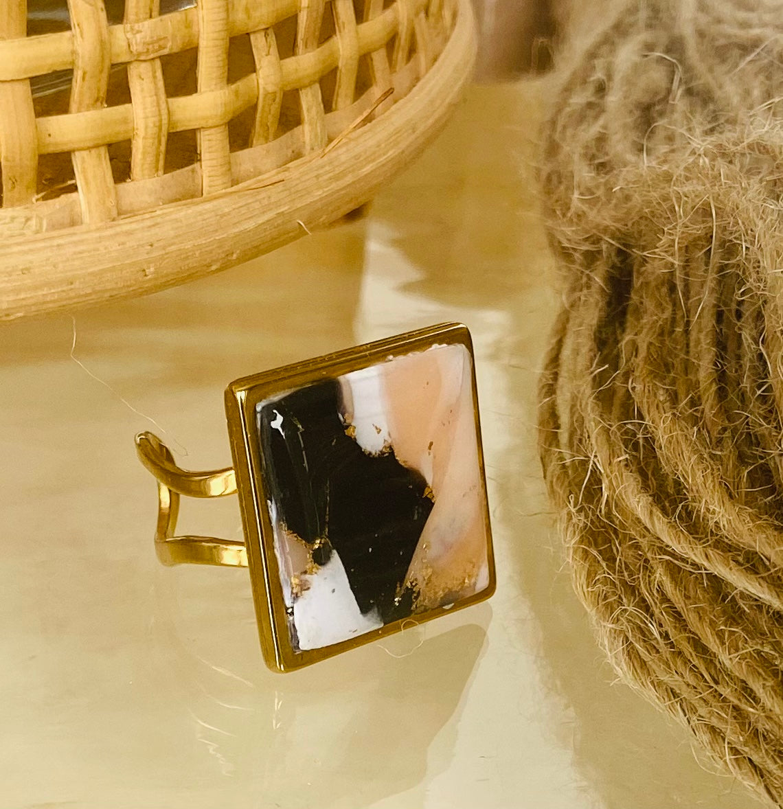 Black and Nude Ring