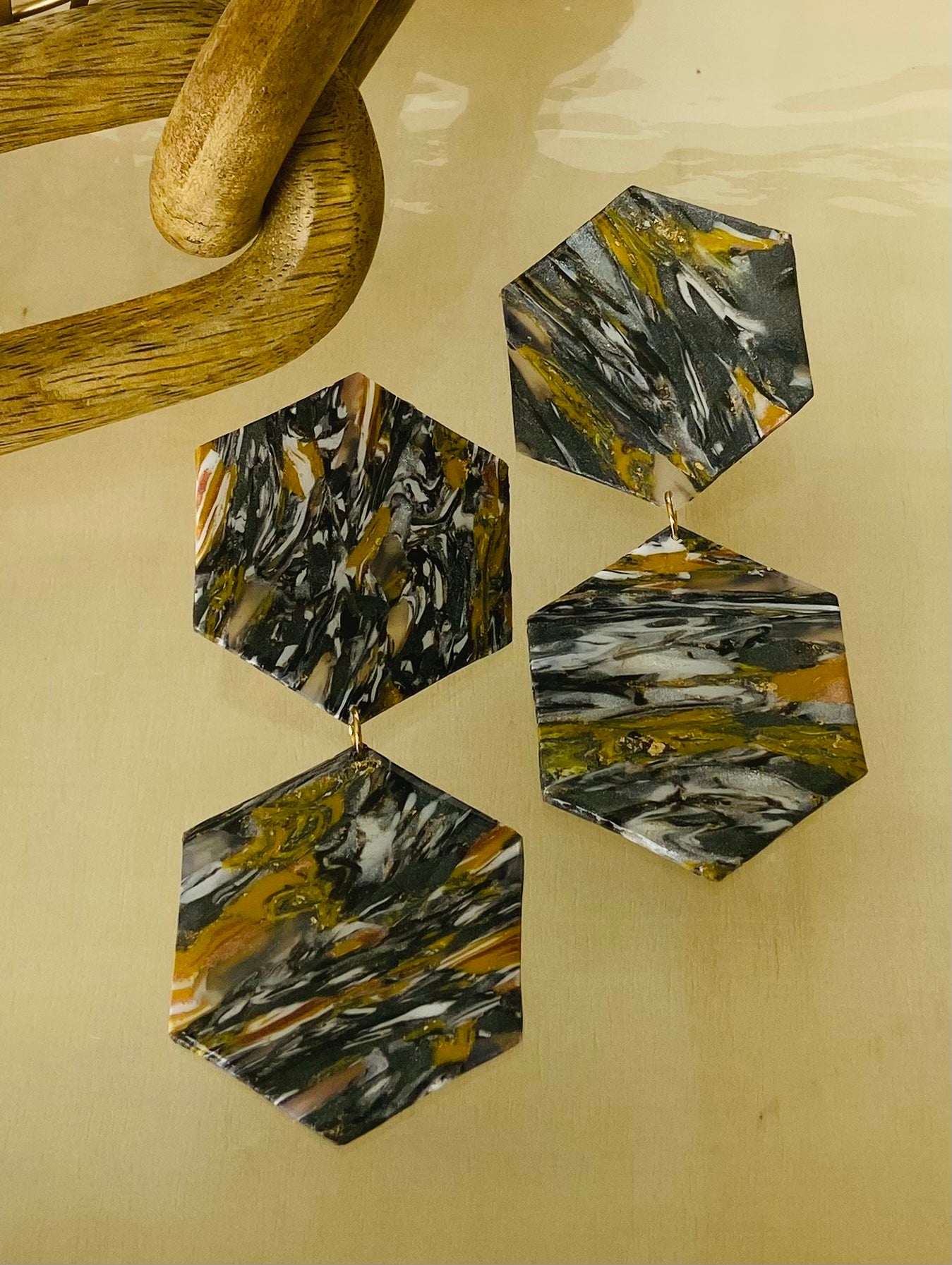 Grey, Yellow, Black Drops