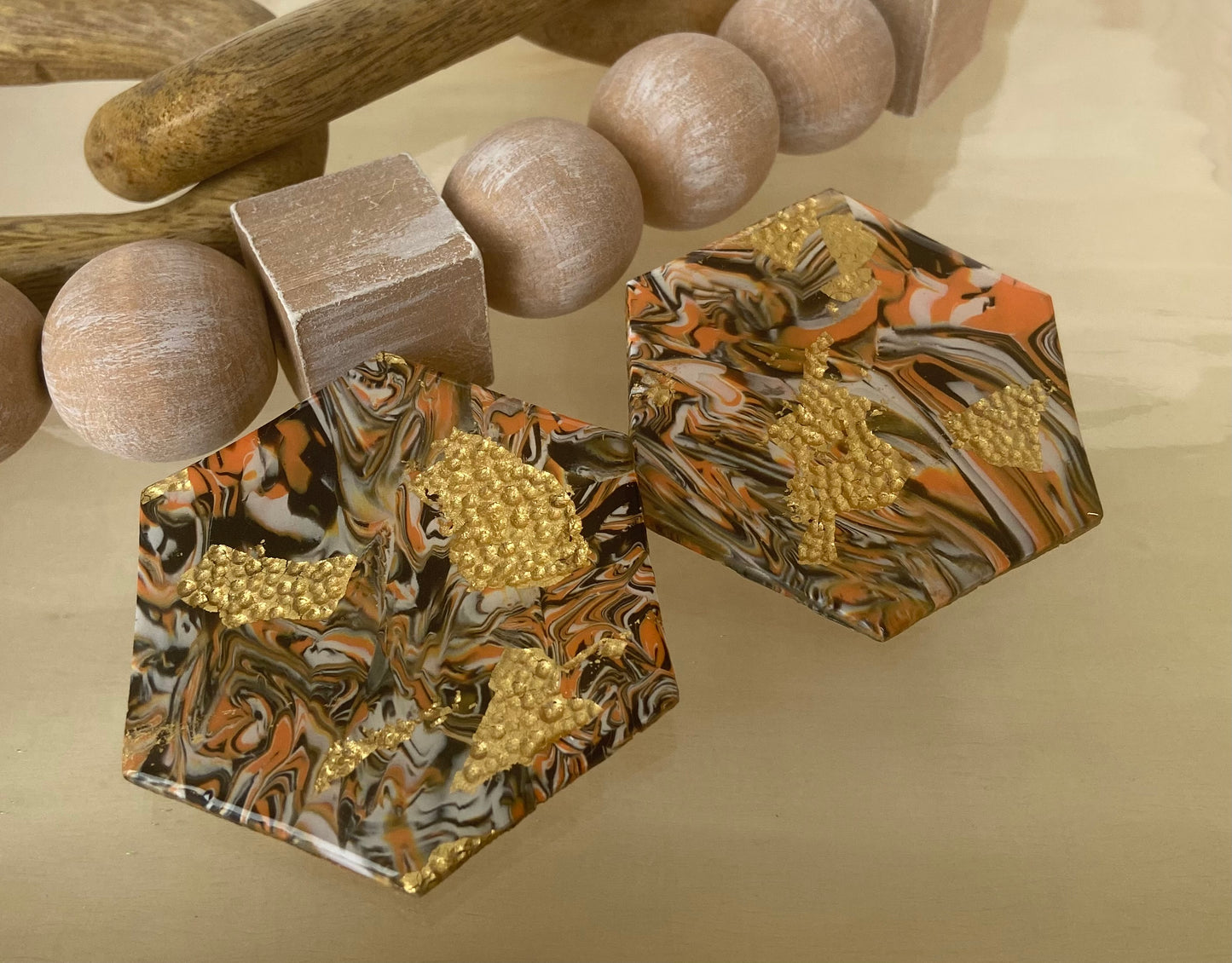 Tiger Print Studs (large)